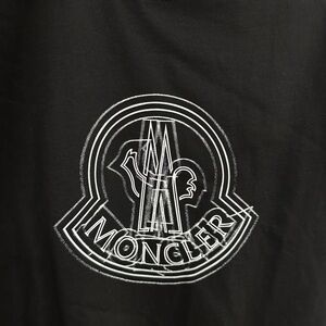 Moncler Black Tee with White Logo